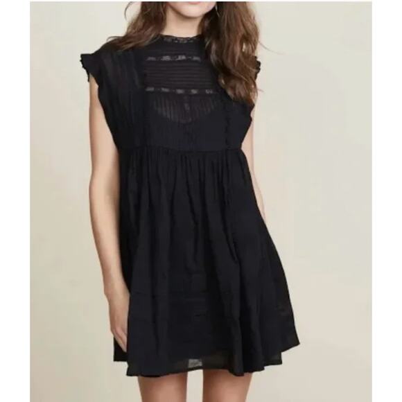 Free People Nobody Like You Embroidered Cotton Mini Dress Size Large - Picture 3 of 16